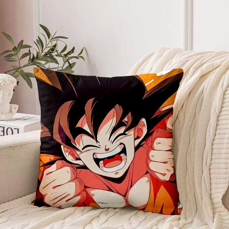 Kissenbezug mit Dragon Ball-Motiv und Cartoon-Print – Ein Traum für Anime-Fans! Anime-Accessoires und Deko-Geschenke