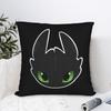 Toothless  HTTYD Toothless Throw Pillow Cover Polyester Decorative Pillow Vintage Cushion Covers