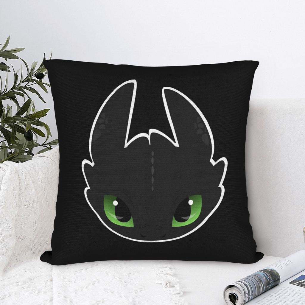 Toothless HTTYD Toothless Throw Pillow Cover Polyester Decorative Pillow Vintage Cushion Covers