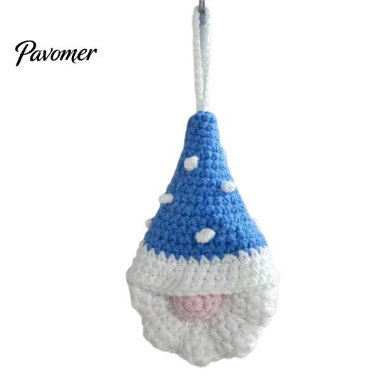Faceless Gnome Decorations Hand Crochet Christmas Ornaments, Knitted Hanging Decorations, Woolen Holiday Gifts Yarn Elf Pendants for Tree Home