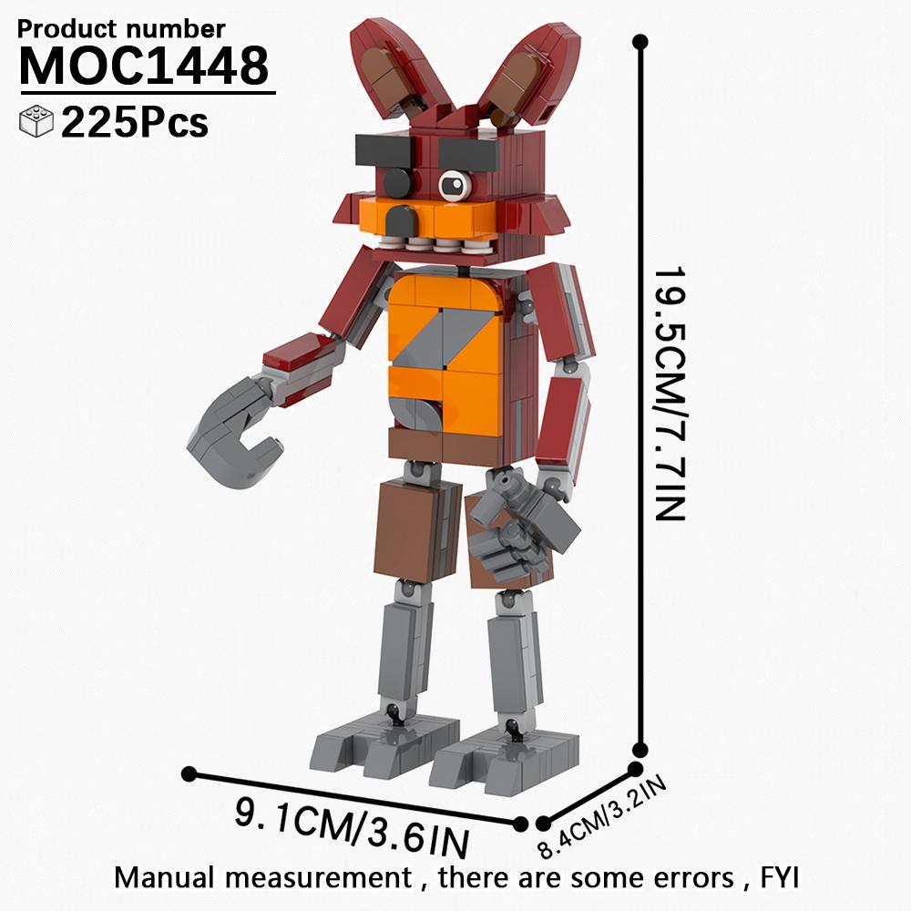 MOOXI FANF Horror Game Role Ducks Foxy Rabbit Bear MOC Bricks Model Kit DIY Diorama Children Toys Building Blocks Set Adult Gift