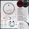 Geloo 85MM Boots Drehzahlmesser - Wasserdichter Außenbord-Drehzahlmesser 0-8000 U/min Tacho Meter für Auto LKW Marine Diesel Benzinmotor U/min Tacho Anzeige