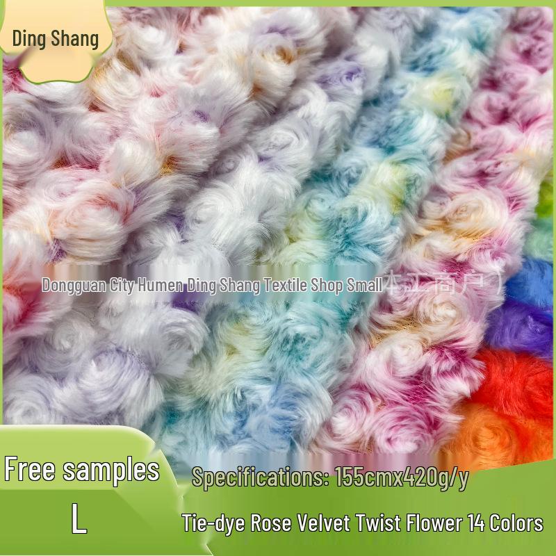 

Available: Tie-Dye Rose Velvet Circle Flower Print Bag for DIY Clothing and Toy Projects Bulk