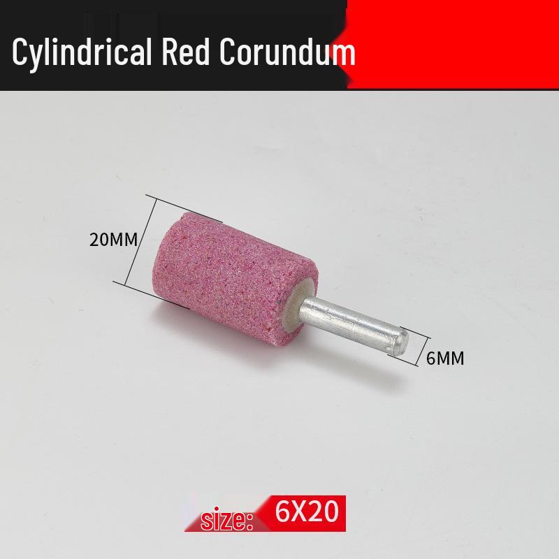 Red Corundum Grinding Wheel 6mm Shank | Metal & Ceramic Polishing Head