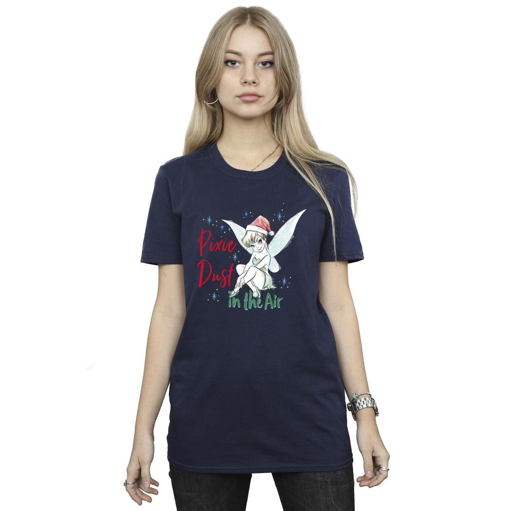 Disney Womens/Ladies Tinker Bell Pixie Dust Cotton Boyfriend T-Shirt