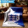 Custom Name England Football Crest Blanket Lightweight Ideal Bedding Blanket Perfect for Travel, Camping, Living Rooms, Sofas, Christmas gift