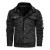 Chaqueta Casual Holgada de Ante para Hombre Wish Nueva Solapa Talla Grande Piel Integrada Abrigo de Hombre