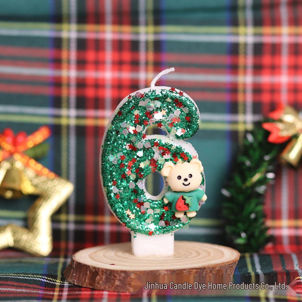 Santa Claus Birthday Number Candles - Creative Christmas Cake Decorations & Gifts