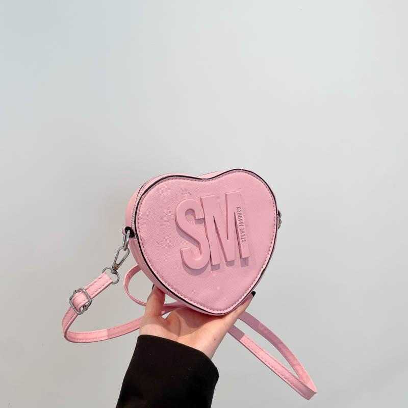 

Bag women s 2025 Valentine s Day new European and American fashion popular letter solid color heart bag shoulder bag trendy women s bag розовый