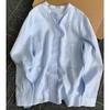Women Casual Loose Long Sleeve Pink Polo Neck Sunscreen Shirt