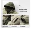Men's High-Quality Winter Hooded Puffer Jacket - Thickened Cotton for Warmth