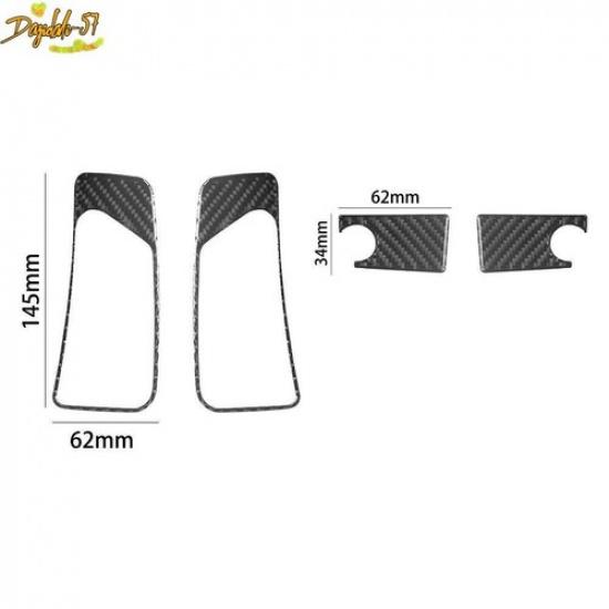 4Pcs Carbon Fiber Rear Door Handle Cover Trim Fit For Mercedes-Benz G-Class W463