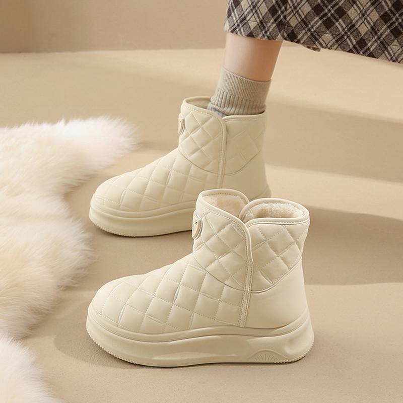 Harbin high-top velvet thickened snow boots winter new thick-soled leather-faced large cotton shoes
