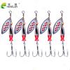 HENGJIA Fishing Lure Spinner Bait Box Set 8 Types Metal Copper Spoon Lures Freshwater Saltwater Bass Pike