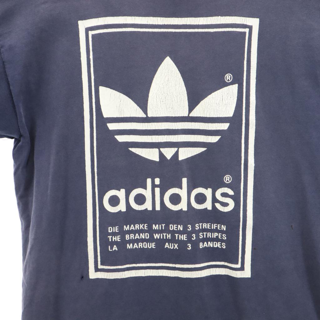 Adidas lata 90. Wyprodukowano w USA Stare logo Koniczynki Koszulka z krótkim rękawem 152 Granatowa Dziecięca Używana