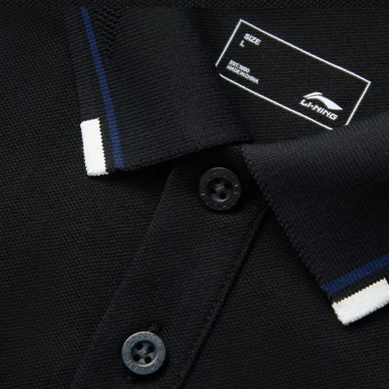 Li-Ning Simple Life Comfortable Breathable Short Sleeve Polo Shirt Casual Sports Suit Unisex Sportswear APLV063-2+AKST593-7