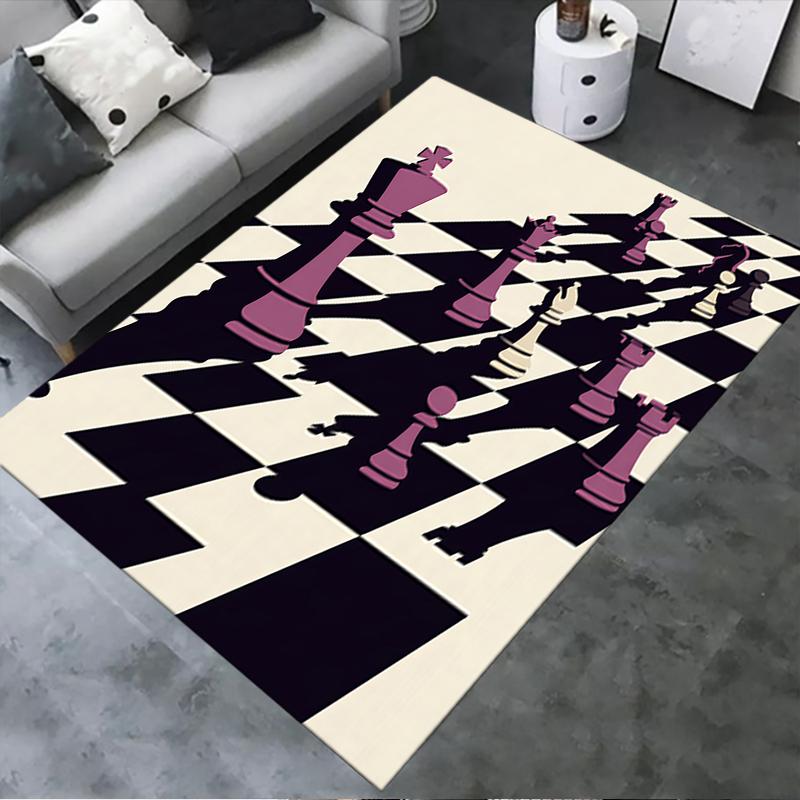 2025 New Chess piece Carpet Rug for Living Room Bedroom Home Sofa Decoration,Kids play Non-slip Floor Mat