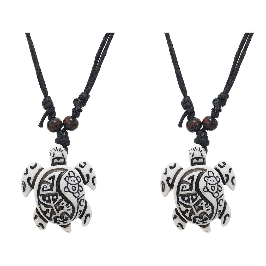 

2Pcs Men Wax Thread Sweaters Necklace Animal Pendant Chains Fashion Necklaces Decor Decorations Male Jewelry Dating