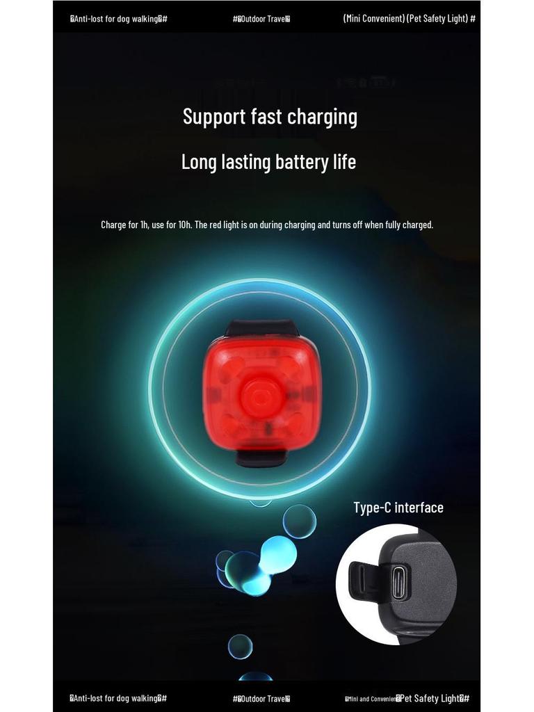 Laishi LED Night Glow Pendant for Dogs - Anti-Lost Luminous Light for Safe Nighttime Walks