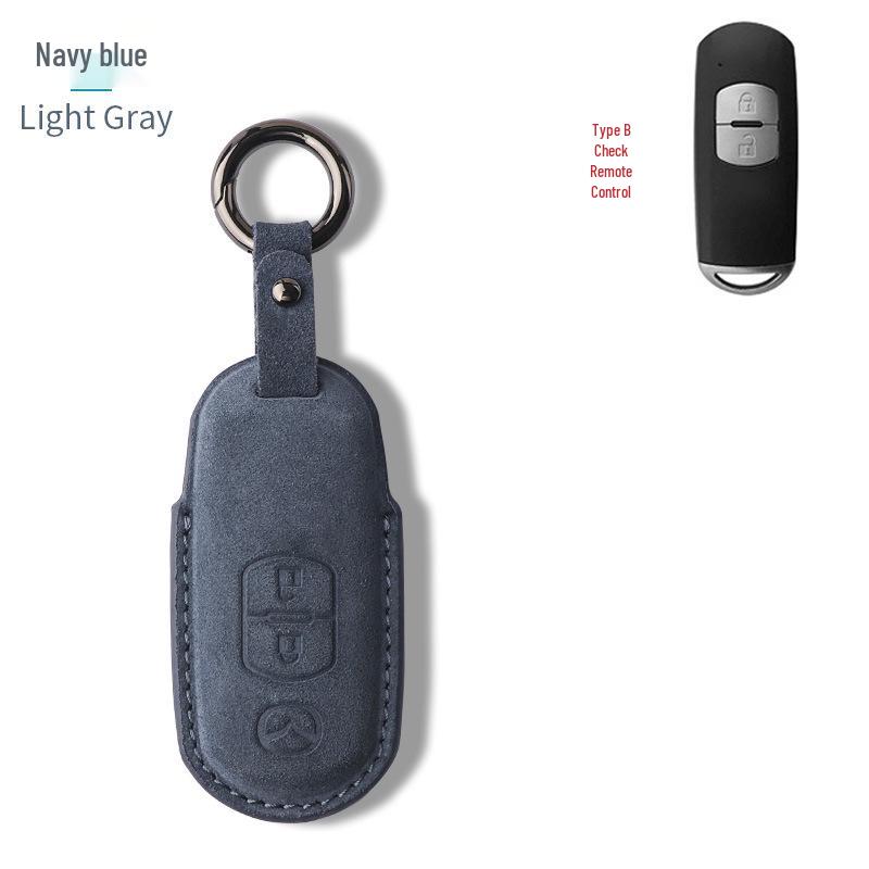 Premium Suede Buckle Key Case for Mazda CX-4, CX-5, Axela, Atenza, and Old Mazda 6