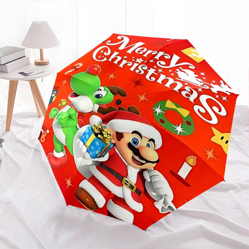 

1pc Mario and Yoshi s Festive Adventure Pattern Umbrella, Fashionable, Personalized, High-Value Folding Umbrella, a Must-Have for Summer, 8-Rib D