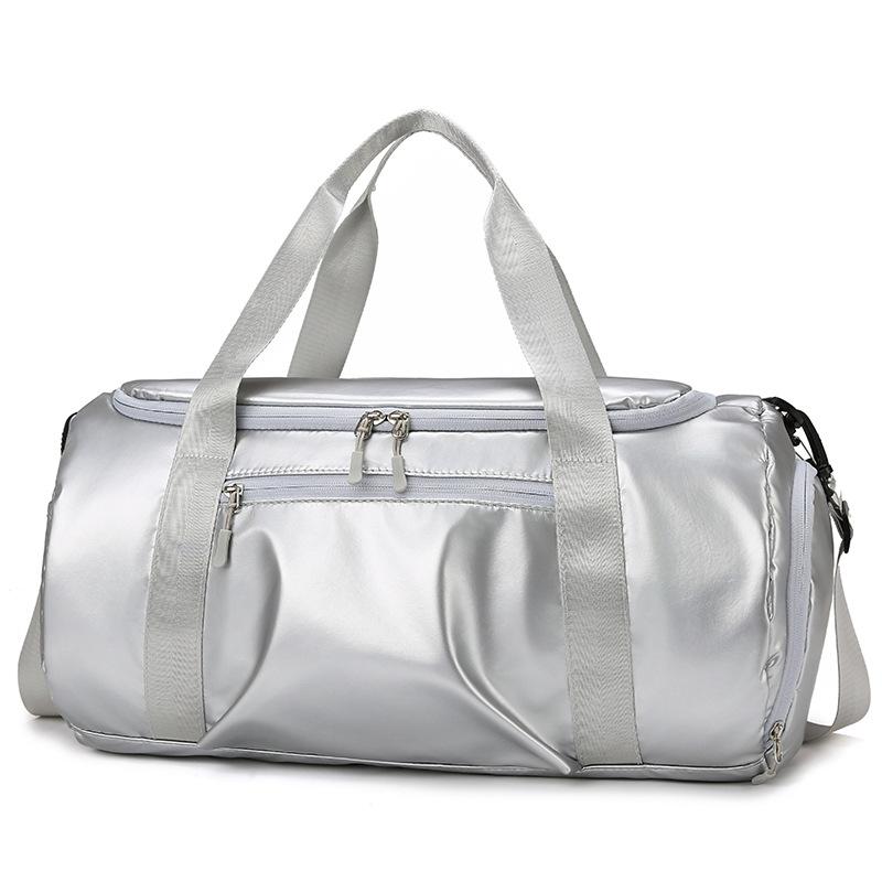 Pearlescent travel essential wet and dry separation exercise yoga fitness training bag maternity storage bag portable