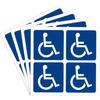 dealzEpic - Wheelchair Sign Handicapped Disabled Sign | Self Adhesive Vinyl Decal Sticker - 4x4 Cm (1.57x1.57 Inches)
