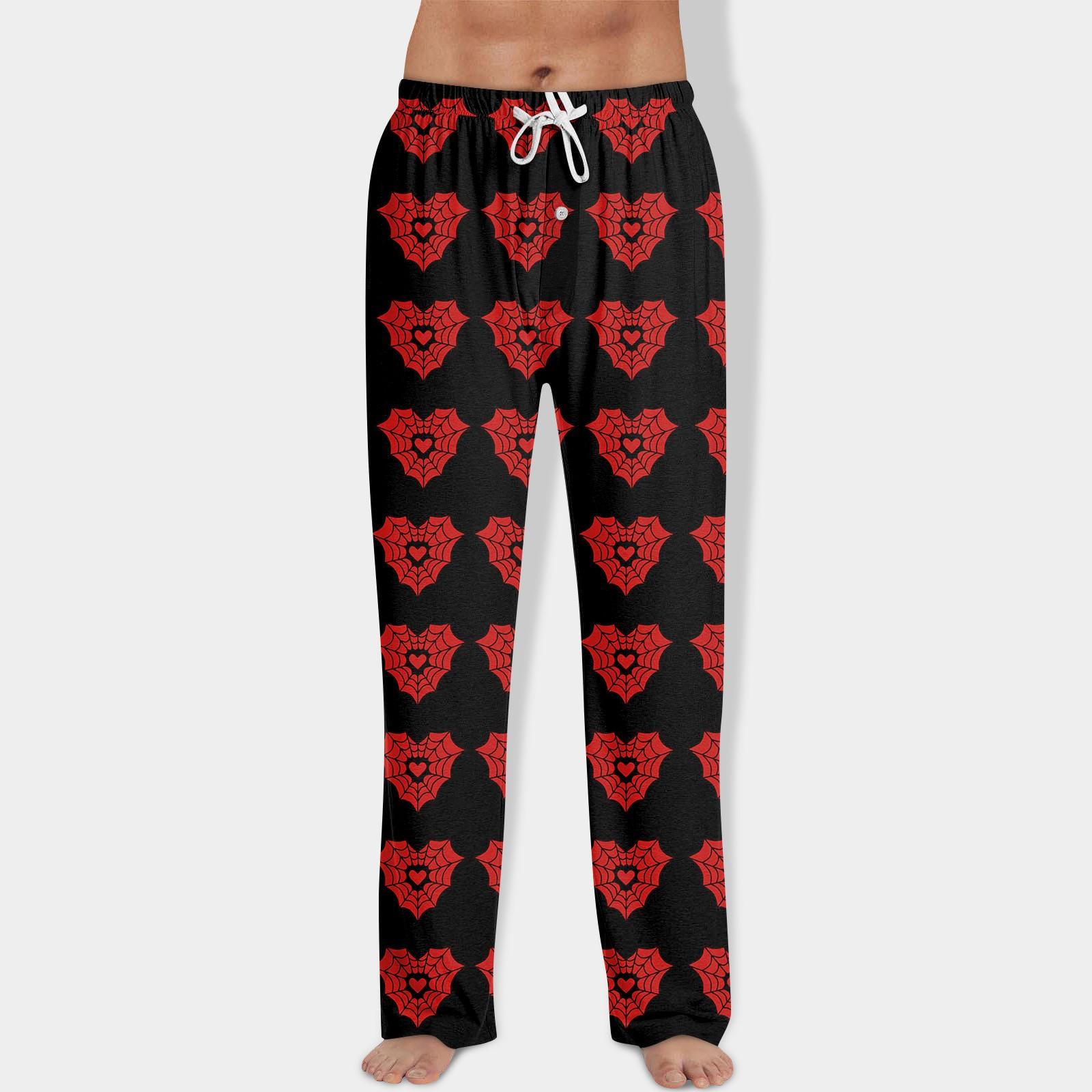 

Мужские домашние брюки с принтом Allover, пижамные брюки для сна, длинные брюки, пижамные брюки, брюки для йоги S чёрный