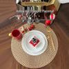 Nordic Christmas Heat-Resistant PVC Placemat – Eco-Friendly Anti-Scald Coaster