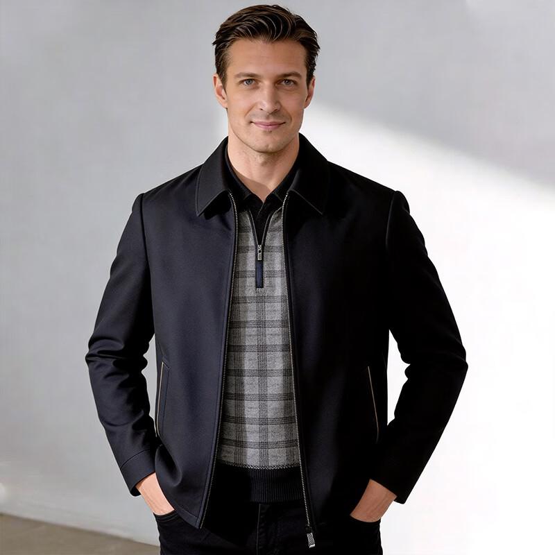 ROMON Men's Business Casual Turn-down Collar Jacket LMYC5760-20