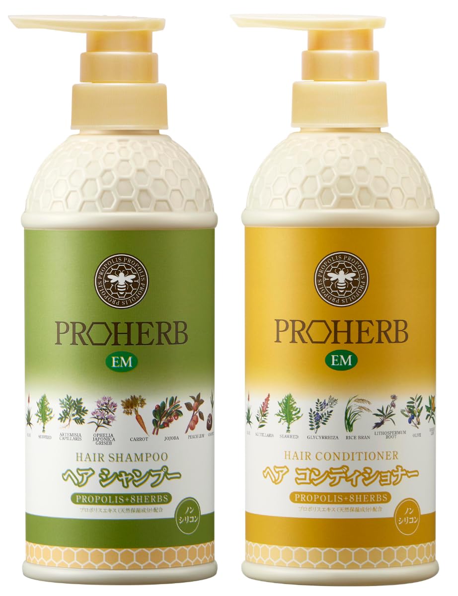 

NEW ingredients [Proherb] EM shampoo & hair conditioner set With dedicated pump