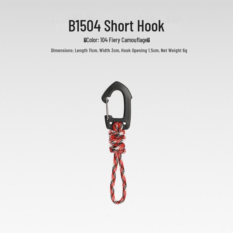 Sju-strängad Paracord Nyckelring Lanyard: Anti-förlust, Utomhuscamping, Multifunktionell med Karbinhake & Snabbspänne.