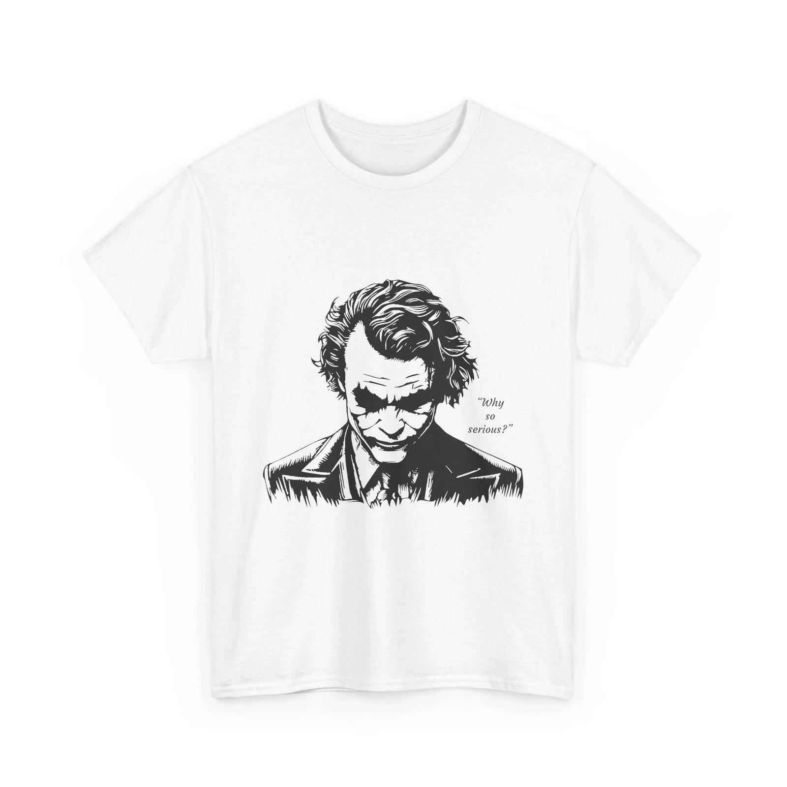 100% Cotton T-shirt Mens Tees Top Joker Why so serious 100% cotton XL
