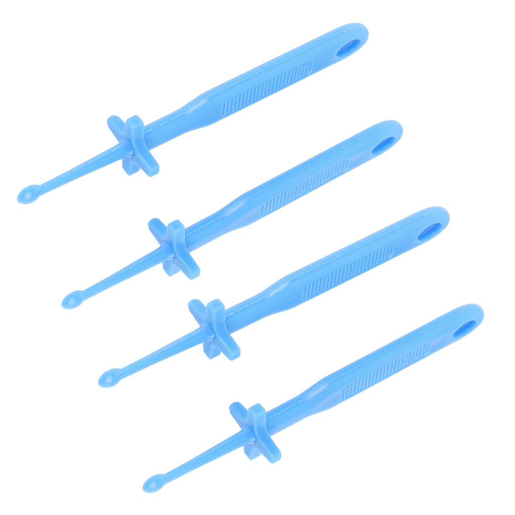 4pcs Ear Wax Removal Tool with Safe Guard Comfortable Reusable Plastic Ear Wax Cleaning Tool Ear Scoop