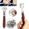 3 Types Multi Function Wooden Handle Stainless Steel Dead Skin Remover Foot Scraper