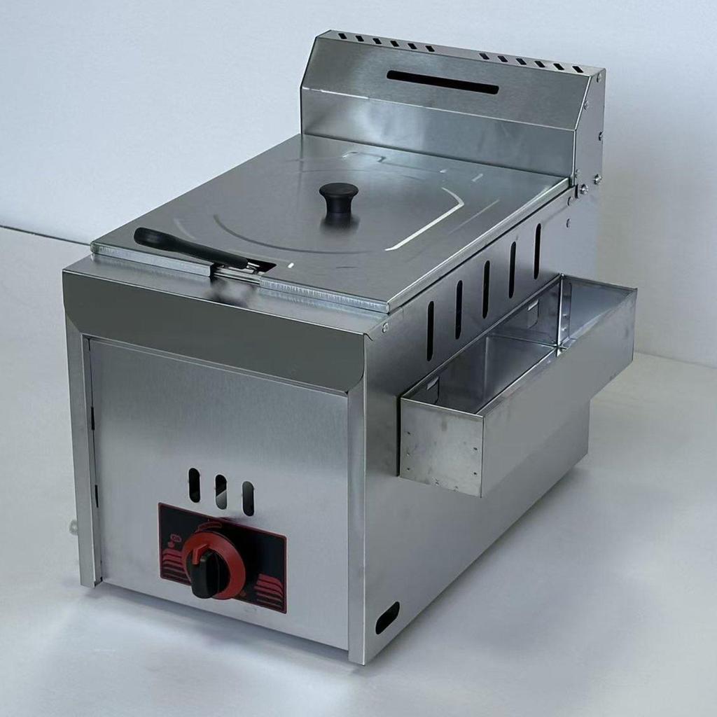 Commercial Deep Fryer Oil Portable Sturdy with Removable Basket 6L for Fried Chicken French