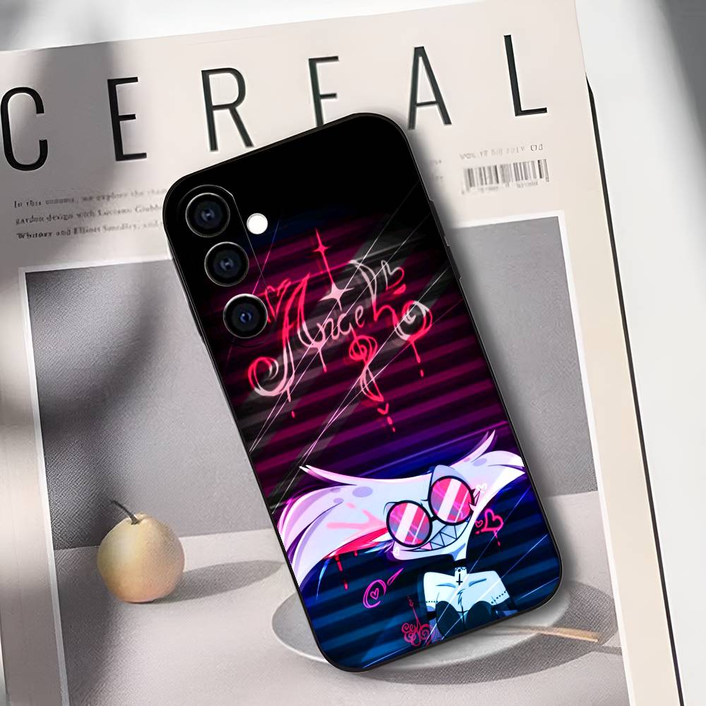 

Angel Dust H-Hazbin H-Hotel Phone Case For Samsung Galaxy A73,A72,A71,A70,A53,A52,A51,Soft Silicone Black Cover Samsung a22 4g
