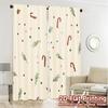 2Pcs,Curtains Christmas Branch Candy (3) Modern Pattern Curtains Polyester Curtains Festive For Bedroom, Living Room, Office