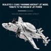 Non-Toxic 1126Cs E2 Early Warning Aircraft Building Blocks Military Air Force Fighter Plane Model Bricks Desktop Ornaments Kids Toys Gift
