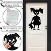 Halloween Wall Decals Skeleton Hand Pumpkin Felt Decals, Spooky Cutout Stickers, Horror Party Decorations Self Adhesive Seasonal Art for Door