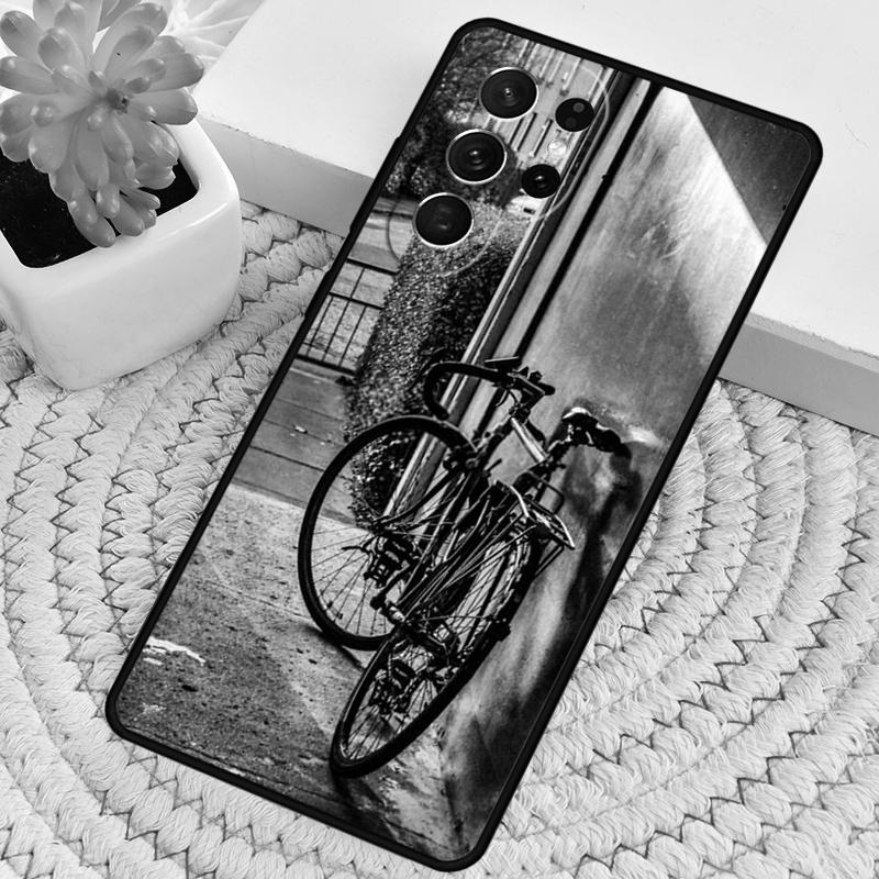 Mountainbike Wielrennen kunst Siliconen Telefoonhoesje Voor Samsung Galaxy note 10 pro S26 S25 S24 S23 S22 S21 Plus S25Ultra Capa Cover
