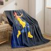 Basketball Player Dynamic Action Yellow Sportswear bedroom Blanket for Livingroom Couch lunch break Soft throw for Friend's festival Gift