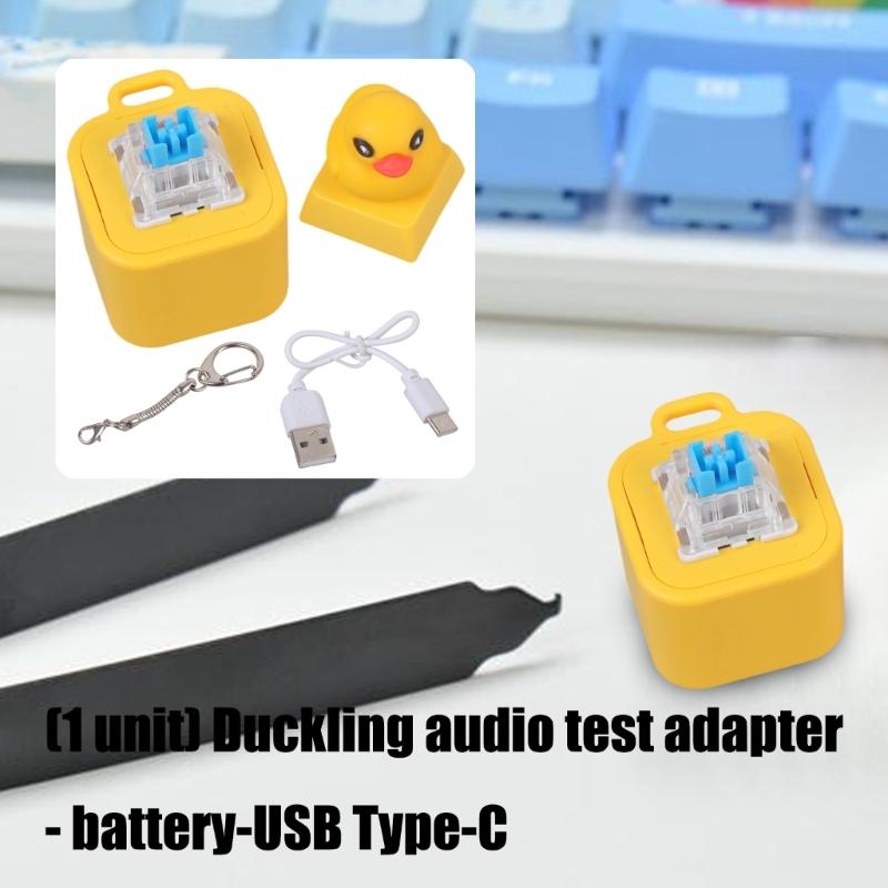 Duck Shaped Rechargeable Switches Tester Kit Mechanical Keyboards Switches Keychains Speaker Stress Relief Toy