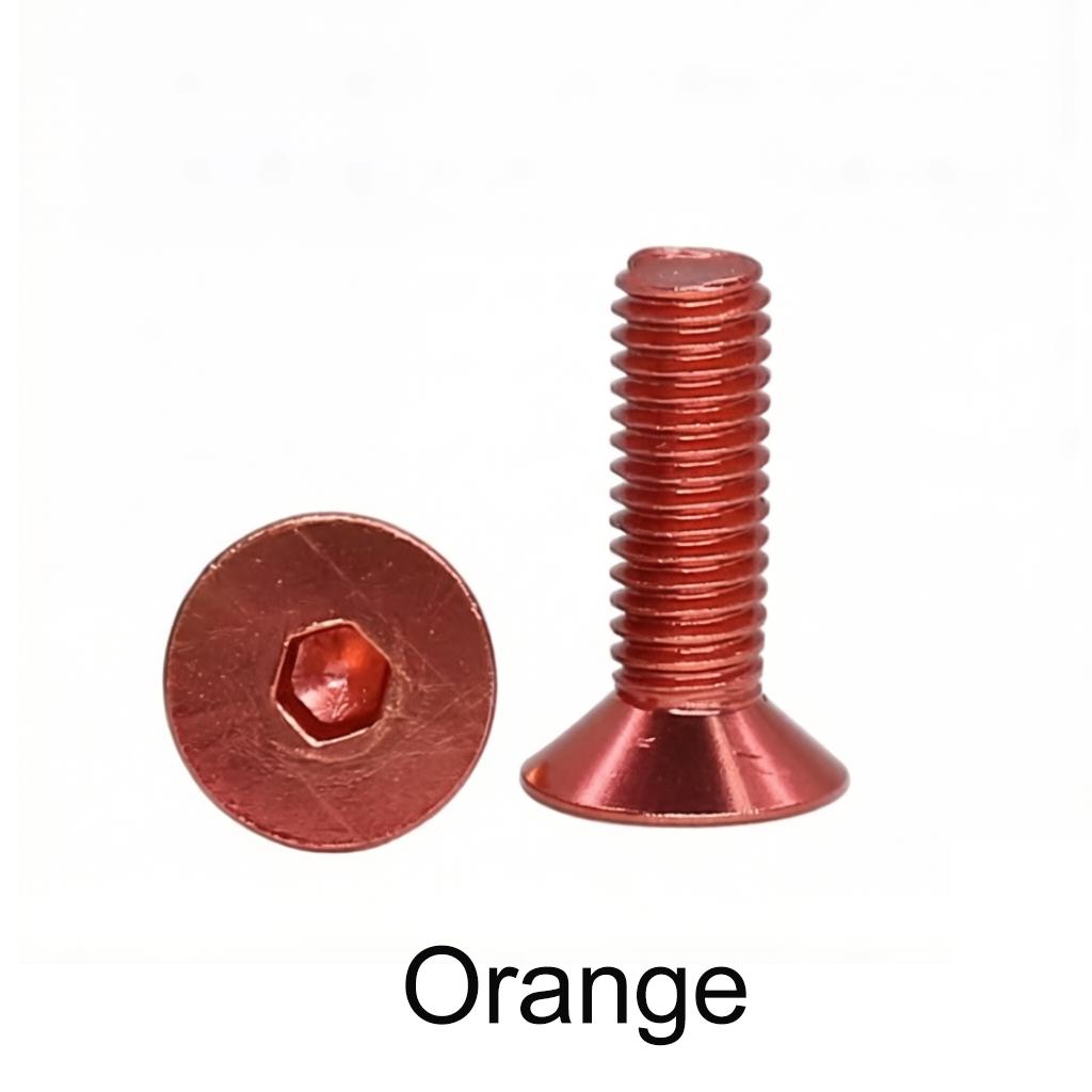5pcs M3 M3.5 M4 M5 M6 Aluminum Allen Screws Colourful Flat Hex Socket Countersunk Head Screws Bolts Anodized 10 Colors