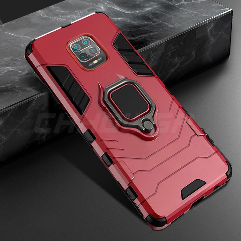 Per Xiaomi Redmi 9 Custodia Antiurto Armatura Magnetica Anello da Dito Copertura Telefono Per Redmi 9A 9C Note 9S 9 Pro Max Supporto per Auto Supporto Custodia Coque Capa Shell