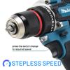 DDF487 Screwdriver Cordless Percussion Drill Electric Variable Speed Brushless Impact Power Tools Drill for makita18Vbattery pin