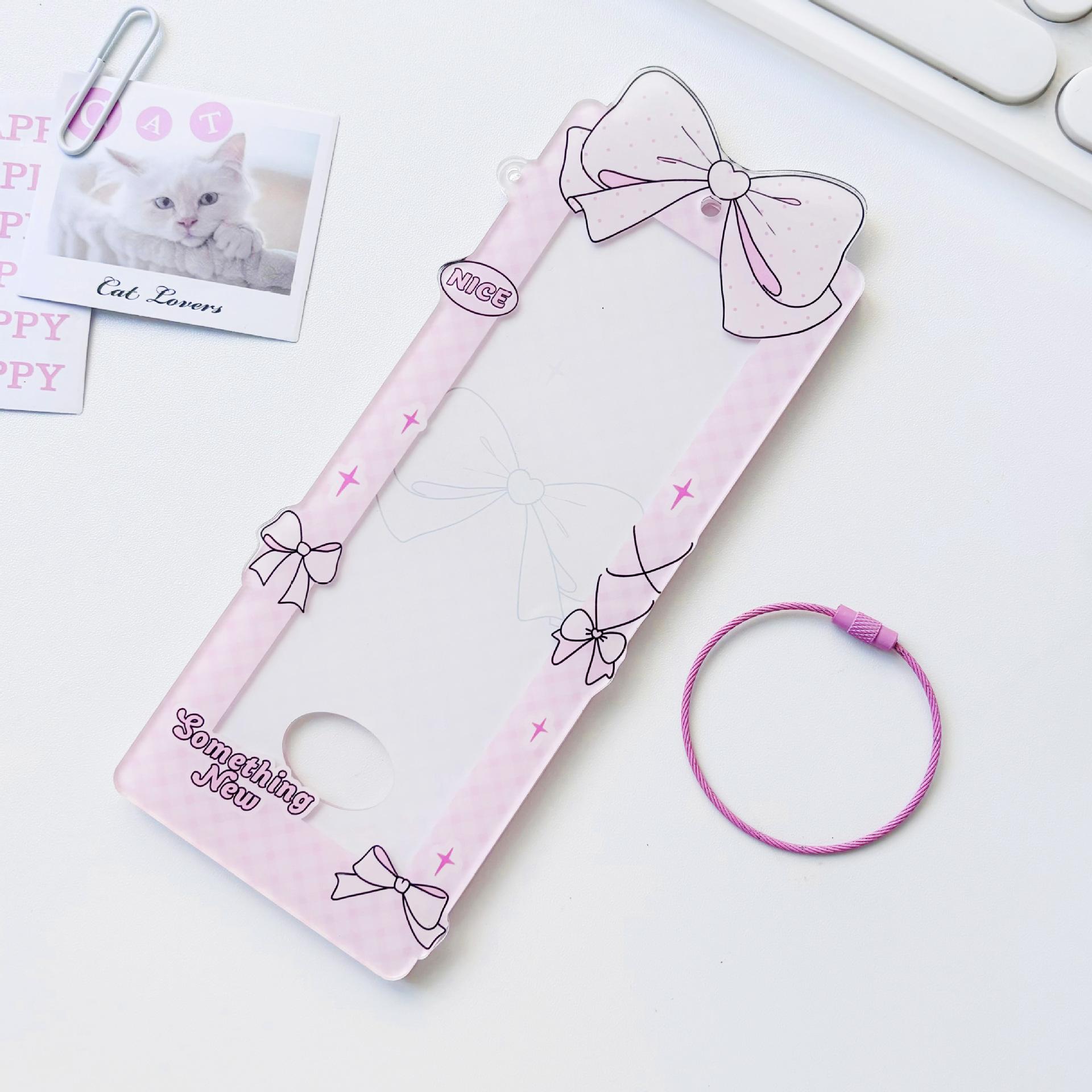 Acrylic Bowknot Photo Booth Frames - Cartoon Photo Booth Album For 2x6 Inch Photo Strips Wedding Album 2 x 6 Bookmark Holder