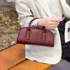 Bag Retro Niche Design High-end Bowling Genuine Leather Women's Fashionable Simple Portable Cross-body