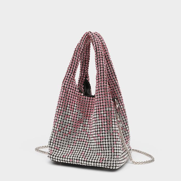 Cross-Border Rhinestone-Full Women's Evening Handbag: Shiny Diamond Inlaid Chain Shoulder/Crossbody Bag