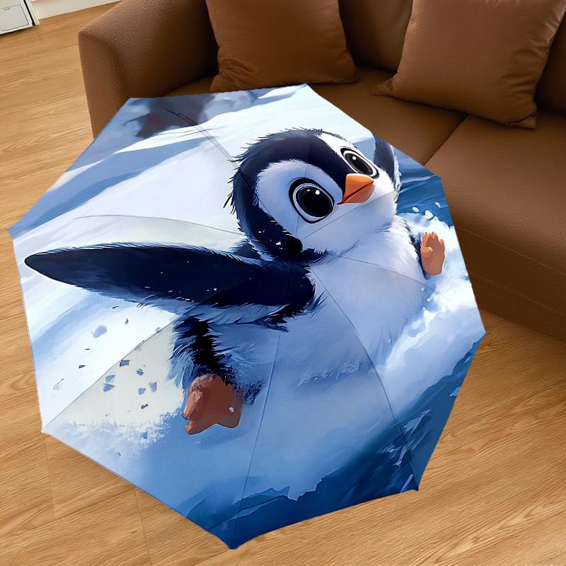 1PC Penguin Snow Umbrella-8-Rib Reinforced Portable Folding Travel Suitable for All Seasons Outdoor Daily Use Is an Ideal Choice -F356